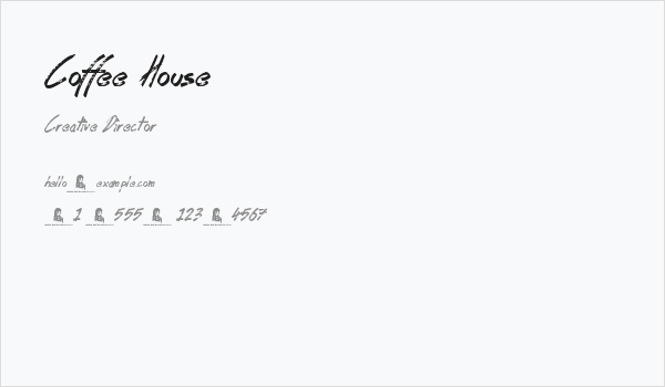 Coffee House Business Card