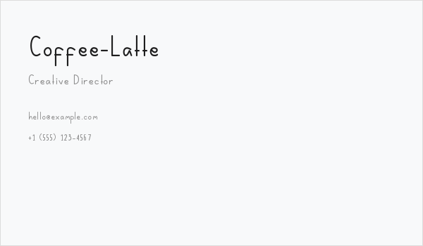 Coffee-Latte Business Card