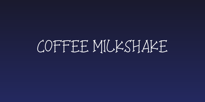 Coffee Milkshake Social Header