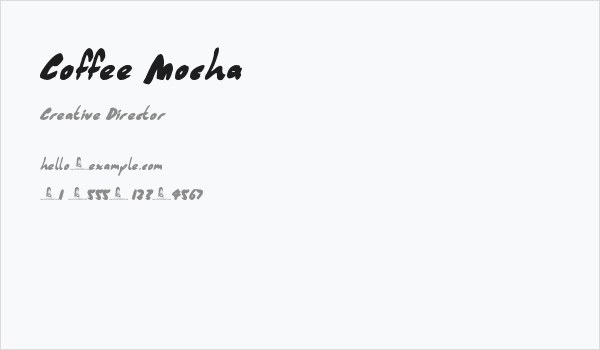 Coffee Mocha Business Card