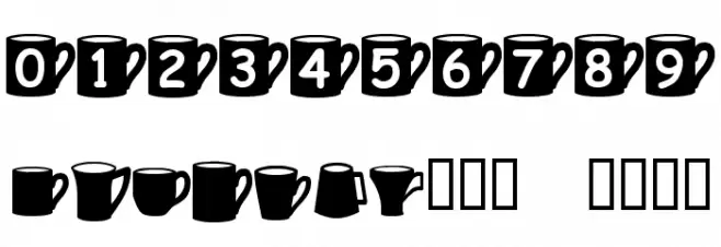 Coffee  Mugs Font OTHER CHARS