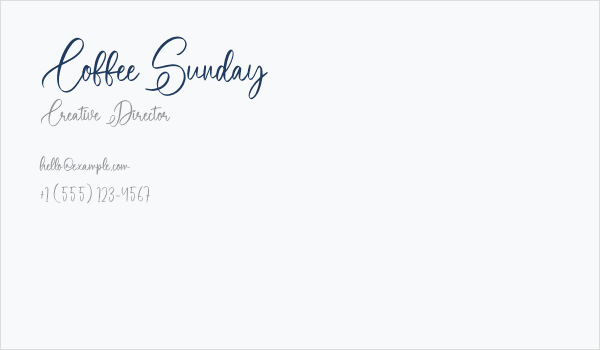 Coffee Sunday Business Card