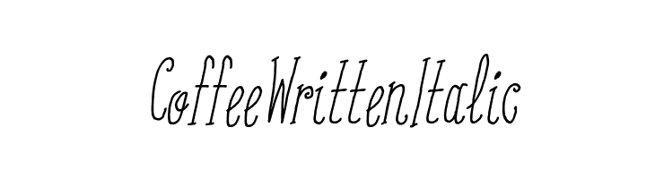 Coffee Written Italic  免费字体下载