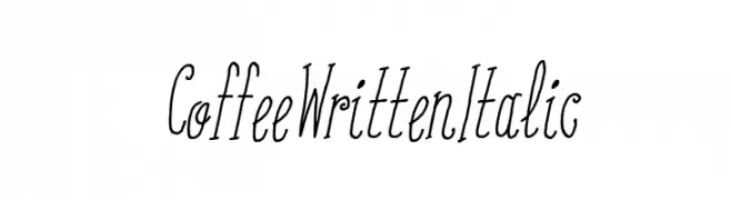 Coffee Written Italic  フリーフォントのダウンロード