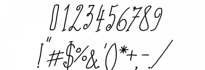 Coffee Written Italic Font OTHER CHARS