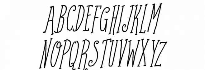 Coffee Written Italic خط أحرف كبيرة