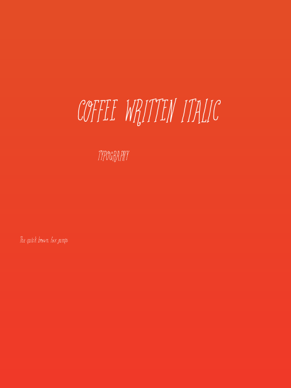 Coffee Written Italic Poster