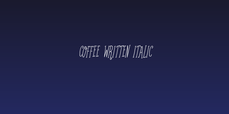 Coffee Written Italic Social Header