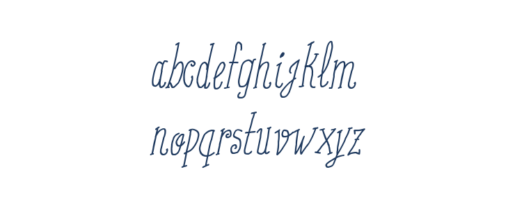 Coffee Written Italic Lowercase