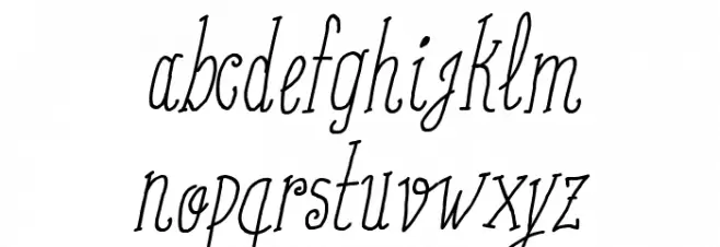 Coffee Written Italic Polices MINUSCULES