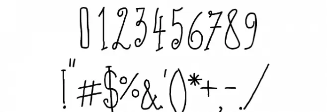 Coffee Written Font OTHER CHARS