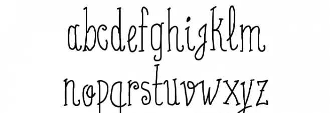 Coffee Written Font LOWERCASE