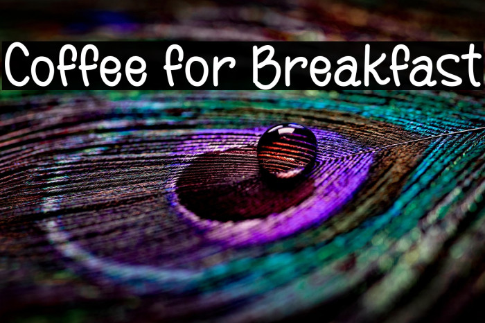 Coffee for Breakfast Example 2