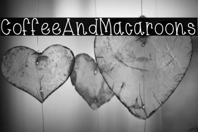CoffeeAndMacaroons Font examples