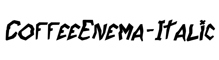CoffeeEnema-Italic  フリーフォントのダウンロード