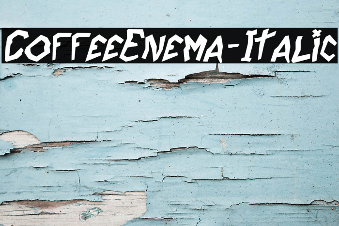CoffeeEnema-Italic Example 1
