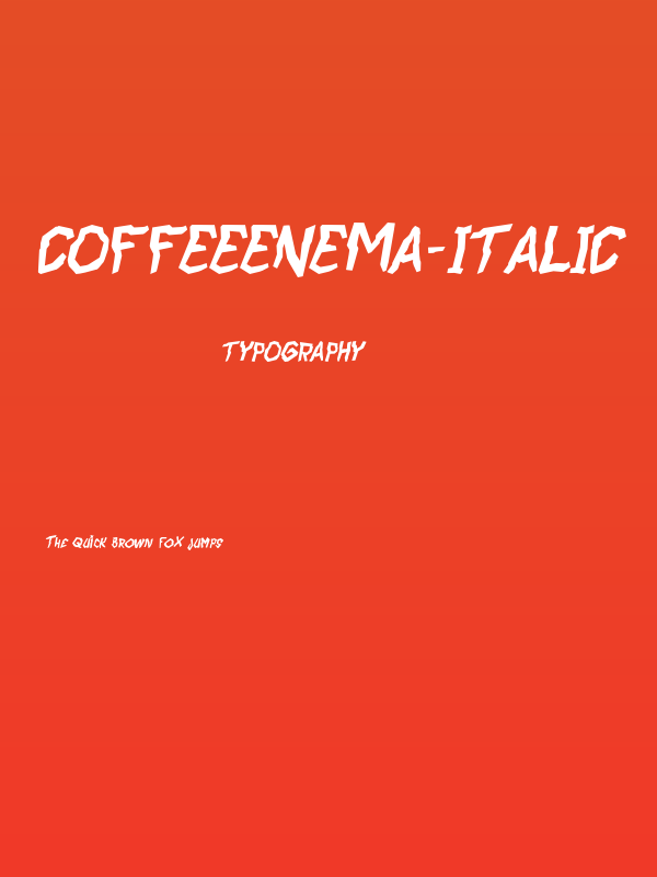 CoffeeEnema-Italic Poster