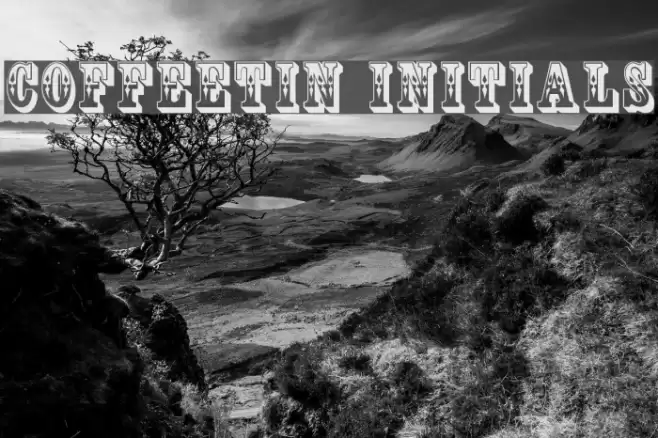 CoffeeTin Initials Шрифта examples