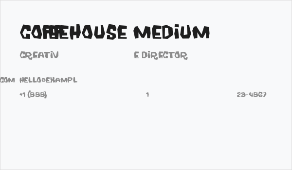 Coffeehouse Medium Business Card