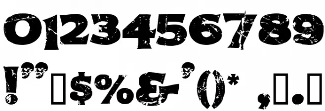 Coffin Nails Font OTHER CHARS