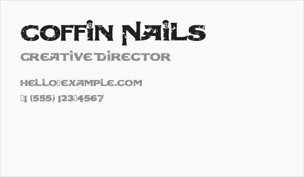 Coffin Nails Business Card