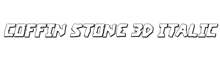 Coffin Stone 3D Italic  नि: शुल्क फ़ॉन्ट्स डाउनलोड
