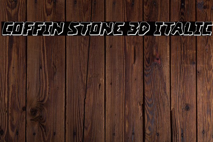Coffin Stone 3D Italic Example 1