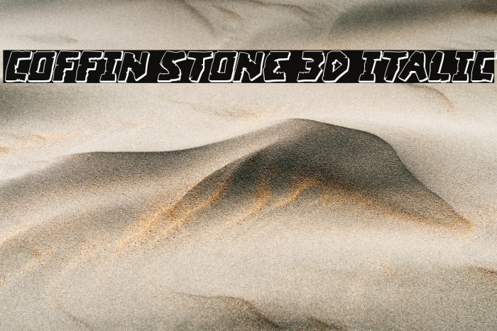 Coffin Stone 3D Italic Example 2
