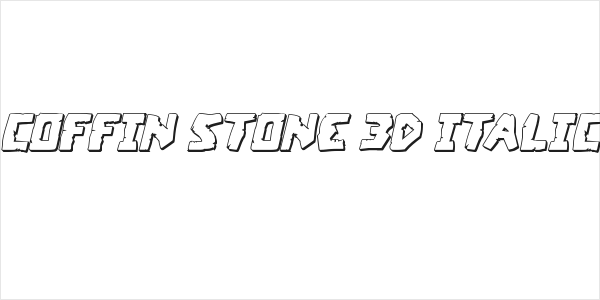 Coffin Stone 3D Italic Logo
