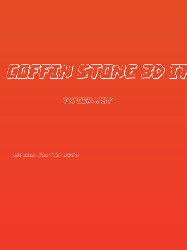 Coffin Stone 3D Italic Poster