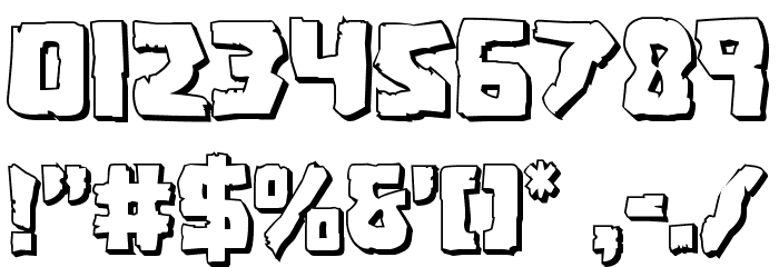 Coffin Stone 3D Font OTHER CHARS