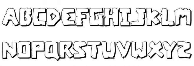 Coffin Stone 3D Schriftart Groß