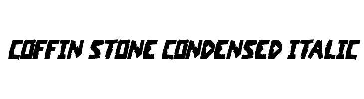 Coffin Stone Condensed Italic  Fuentes Gratis Descargar