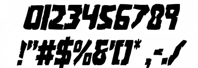 Coffin Stone Condensed Italic Font OTHER CHARS