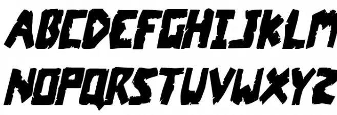 Coffin Stone Condensed Italic フォント 大文字