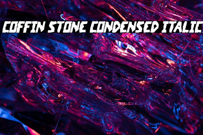Coffin Stone Condensed Italic Example 1