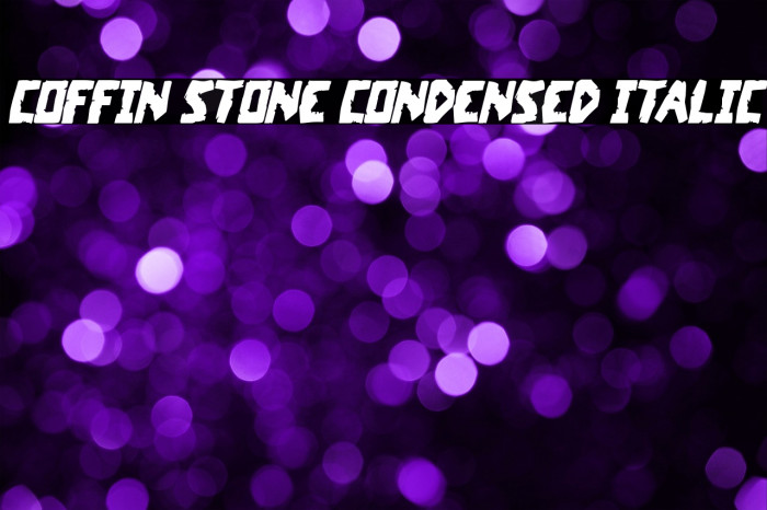 Coffin Stone Condensed Italic Example 3