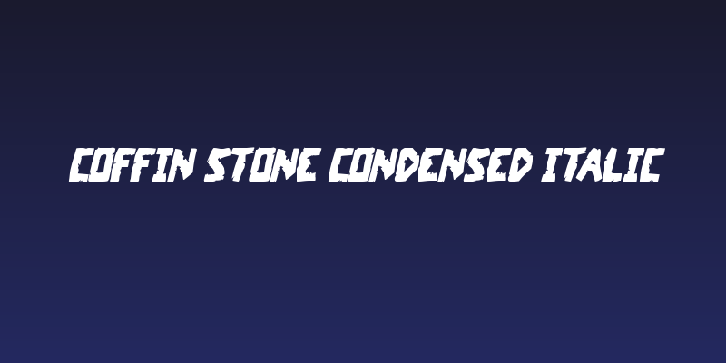 Coffin Stone Condensed Italic Social Header