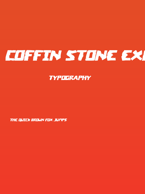 Coffin Stone Expanded Italic Poster