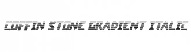 Coffin Stone Gradient Italic  font caratteri gratis