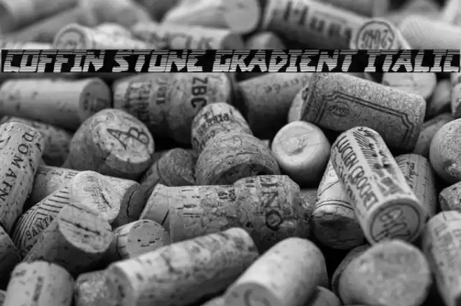 Coffin Stone Gradient Italic Font examples
