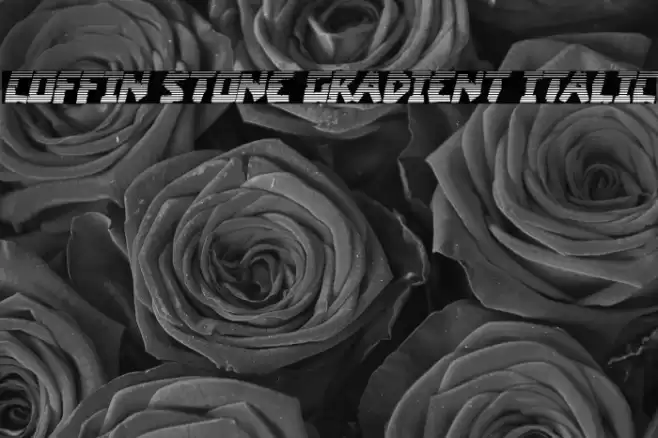 Coffin Stone Gradient Italic Font examples