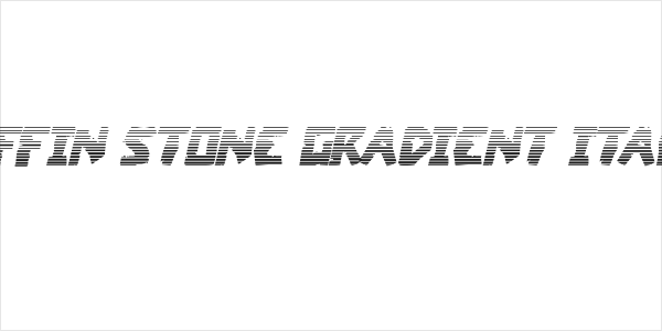 Coffin Stone Gradient Italic Logo
