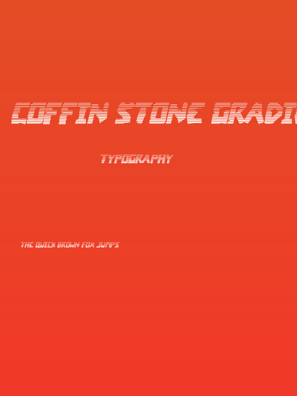 Coffin Stone Gradient Italic Poster