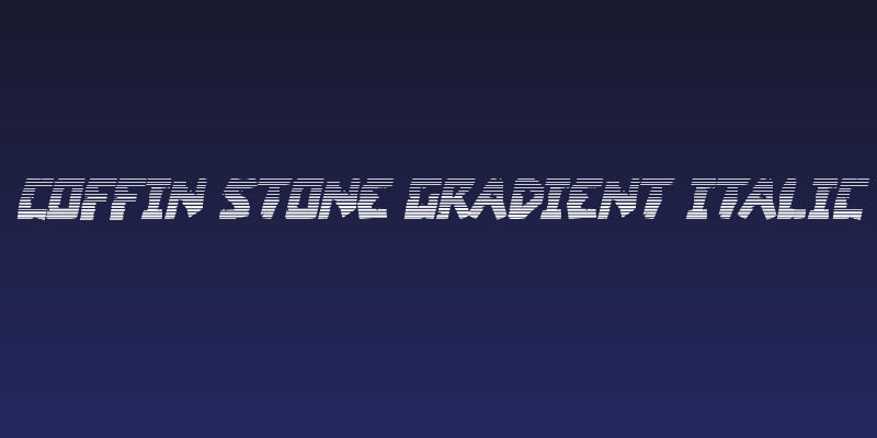 Coffin Stone Gradient Italic Social Header