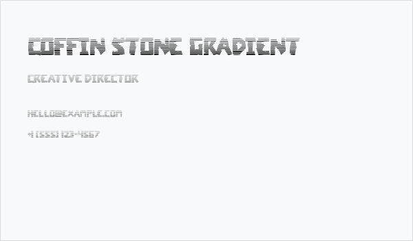 Coffin Stone Gradient Business Card