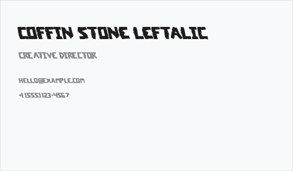 Coffin Stone Leftalic Business Card