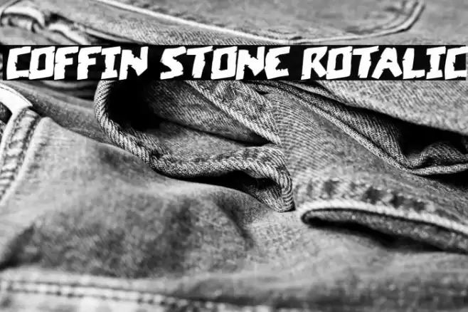 Coffin Stone Rotalic Font examples