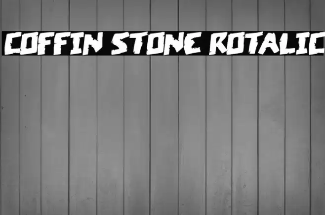Coffin Stone Rotalic Font examples