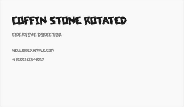 Coffin Stone Rotated Business Card